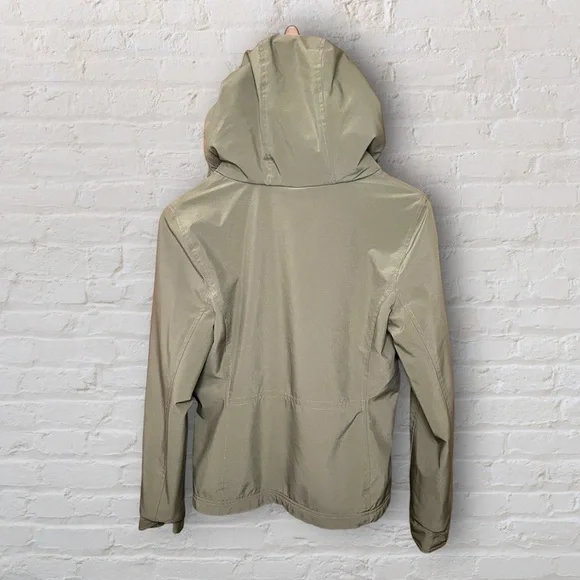 Hollister Olive All Weather Stretch Jacket with Pink Lining, Size Small- EUC! - Picture 3 of 7